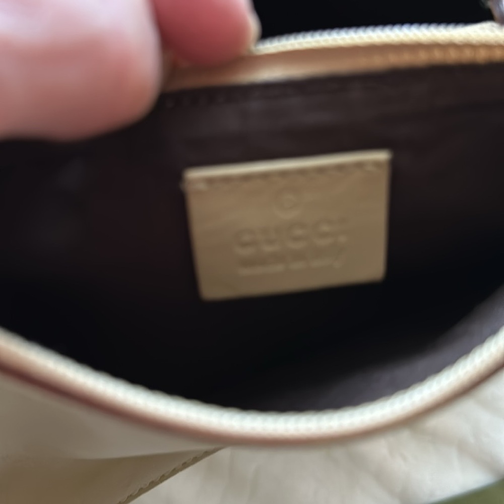 Gucci Beige Monogram Drawstring Bag - image 6